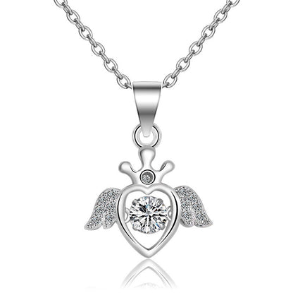 Bling Angel Heart Necklace

