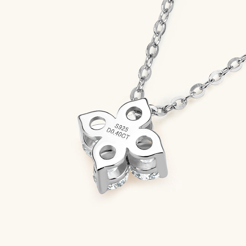 Luxurious Gold Tone 3mm Moissanite Cluster Necklace

