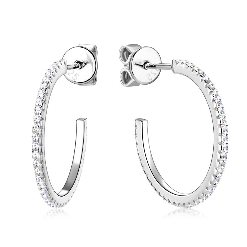 White Gold Hoop Earrings