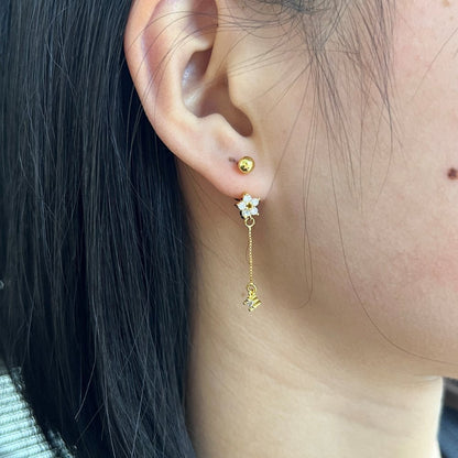Minimalist Flower Dangle Earring

