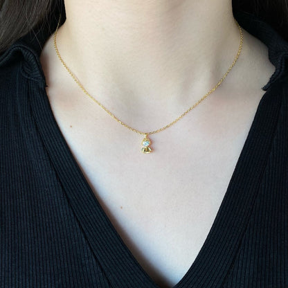 Dainty Diamond Girl Necklace


