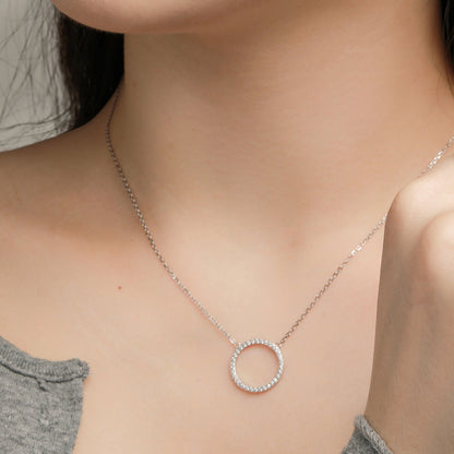 Classic Diamond Circle Pendant