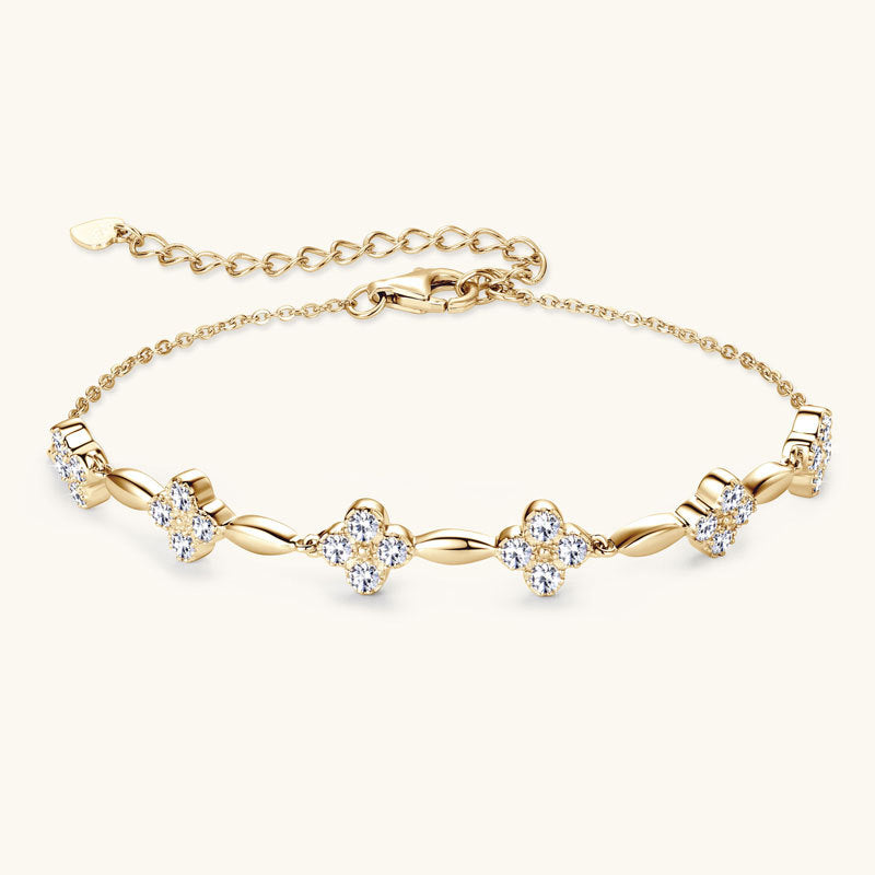 Dainty Sterling Silver & Moissanite Bracelet

