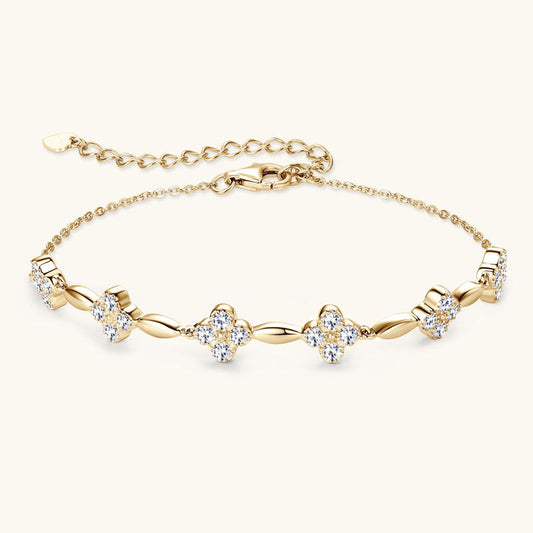 Dainty Sterling Silver & Moissanite Bracelet

