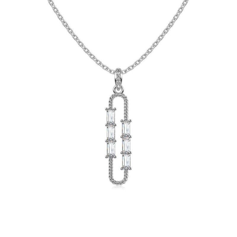 Eye-catching Colorful Paperclip Pendant Necklace

