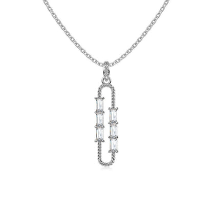 Eye-catching Colorful Paperclip Pendant Necklace

