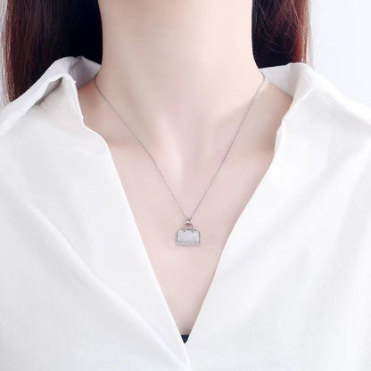 WOMEN`S HANDBAG NECKLACE silver