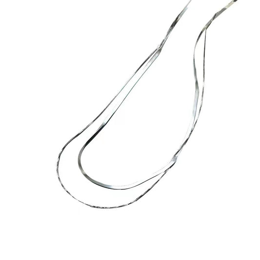 Dainty silver Snake Chain Necklace