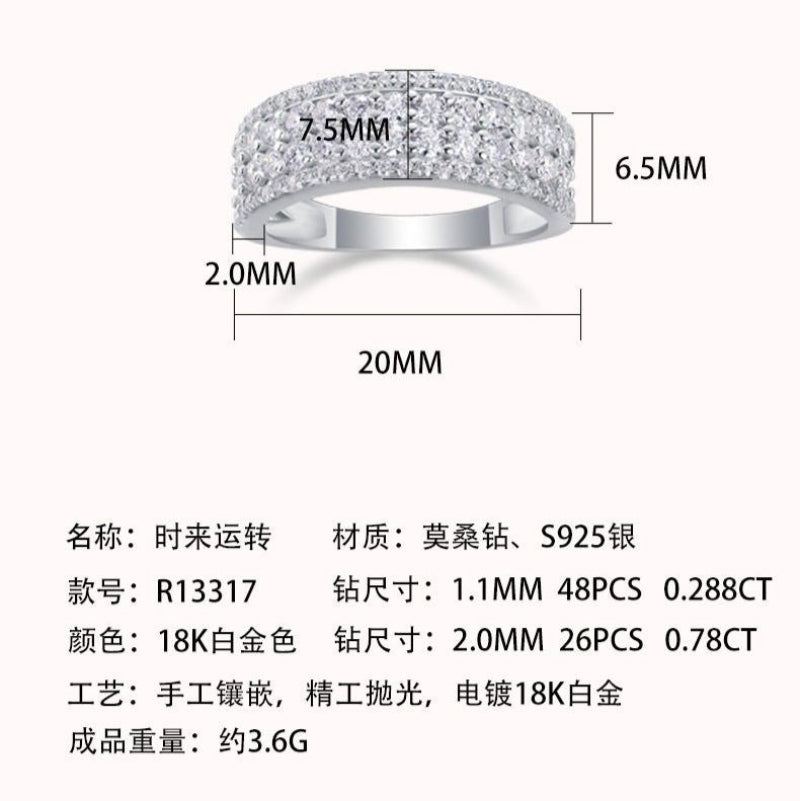 Exquisite Moissanite Wedding Band


