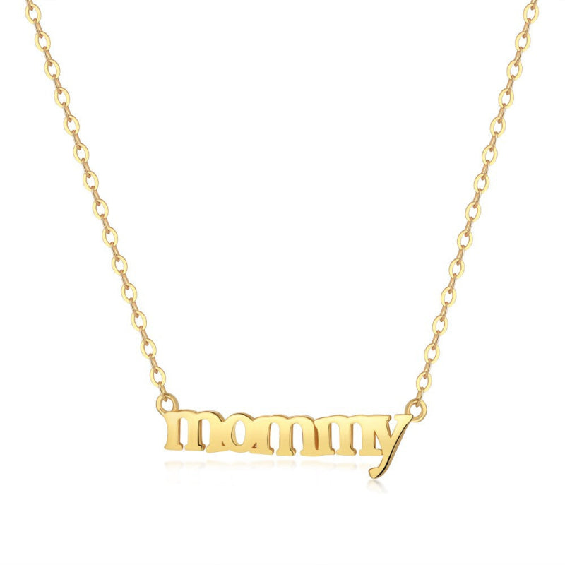 Delicate "Mommy" Lettering Necklace

