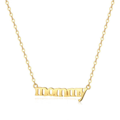 Delicate "Mommy" Lettering Necklace

