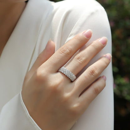 Brilliant Cut Moissanite Wide Band

