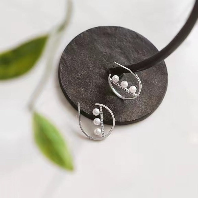 white pearl earrings designs