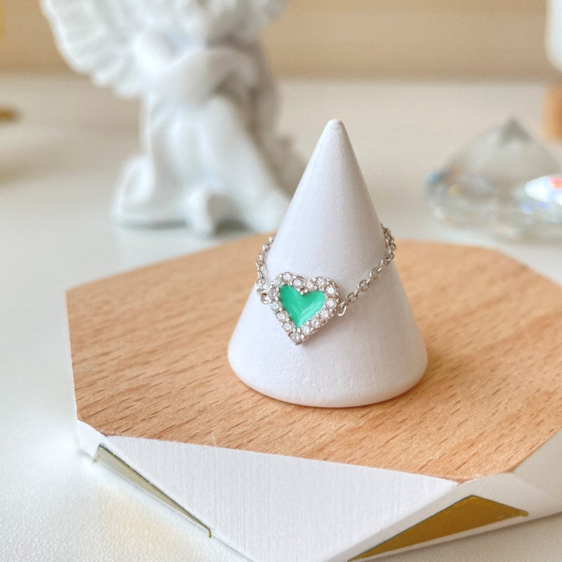 love heart bracelet silver
