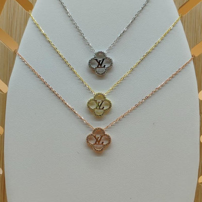 Silver Clover LV Necklace: A Lucky Charm