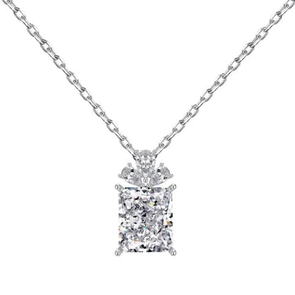 Sparkling Sterling Silver Rectangle Pendant