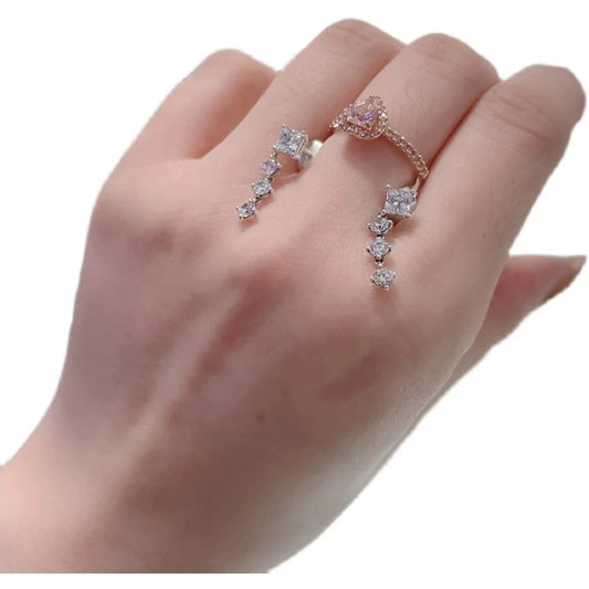 Sparkling Four-Stone Dangle Earrings


