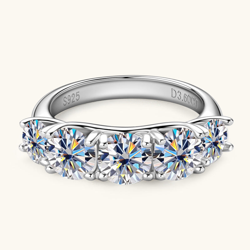 Dainty 925 Silver Multi-Stone Eternity Ring

