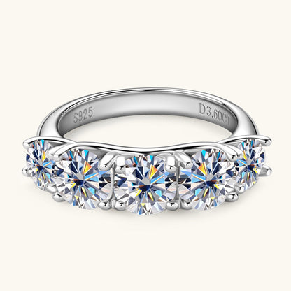 Dainty 925 Silver Multi-Stone Eternity Ring

