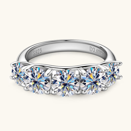 Dainty 925 Silver Multi-Stone Eternity Ring

