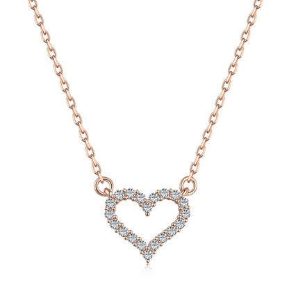 Glimmering Heart Dangle Necklace

