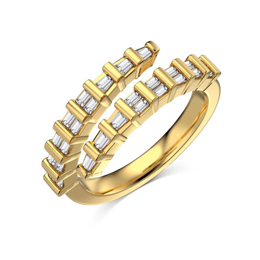 Elegant Twisted Zirconia Ring