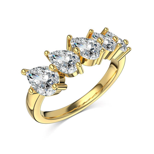 Elegant Waterdrop Zirconia Rings