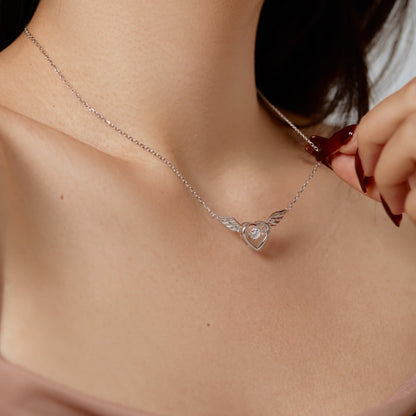 Freedom Heart Winged Charm Necklace

