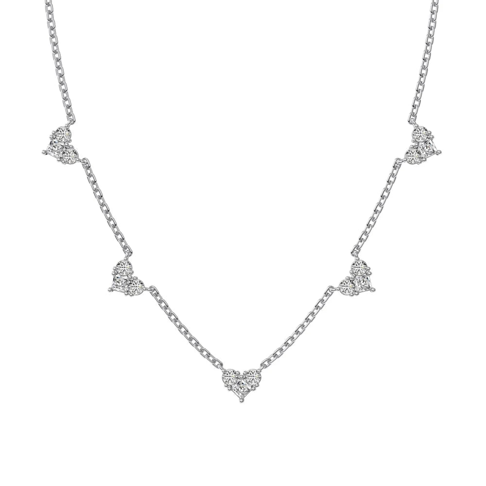 Classic Zirconia Heart Pendant Necklace