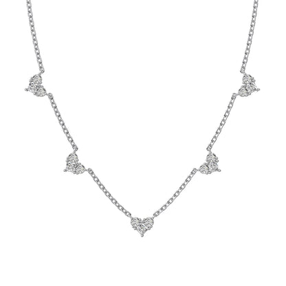 Classic Zirconia Heart Pendant Necklace