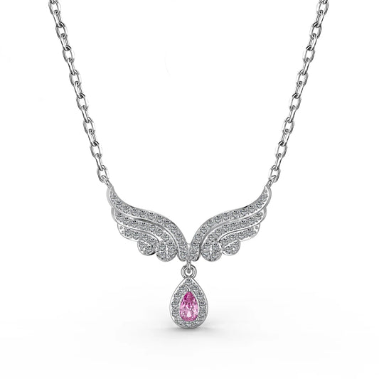 Elegant Zirconia Wings Necklace