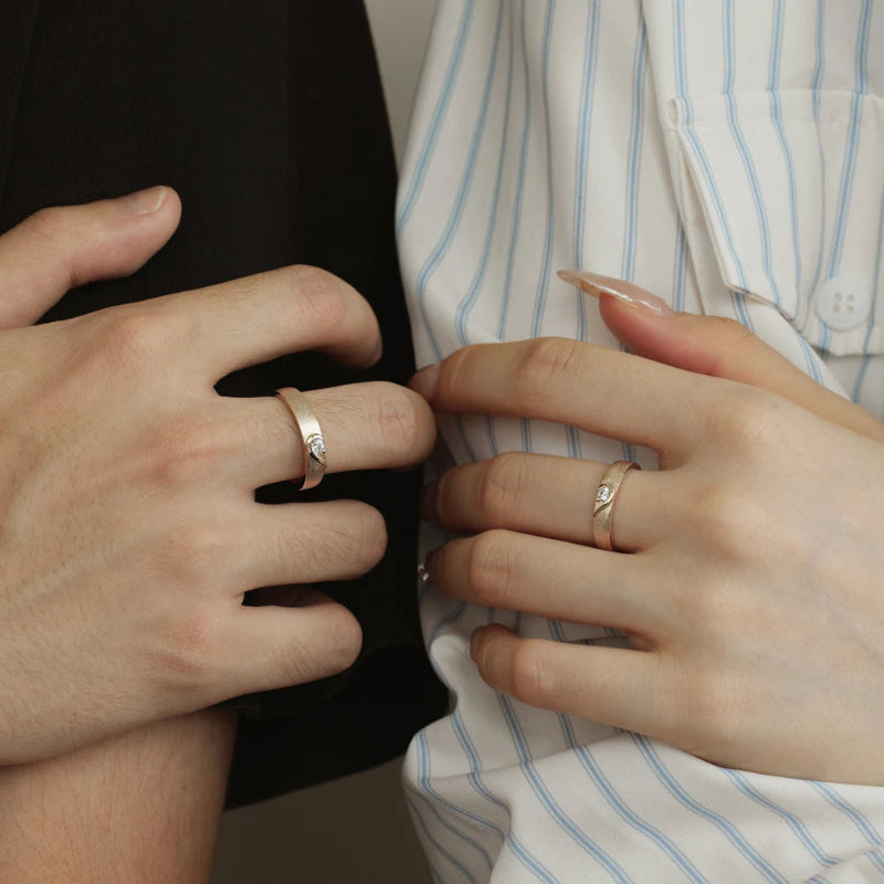Luxury Couple Rings Zircon