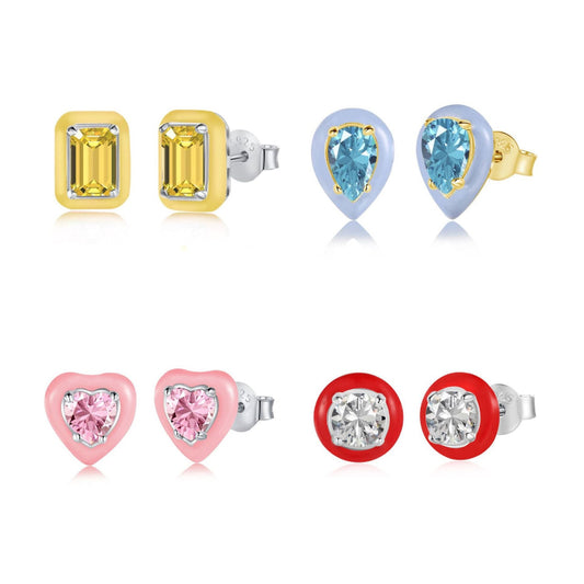 christmas light stud earrings