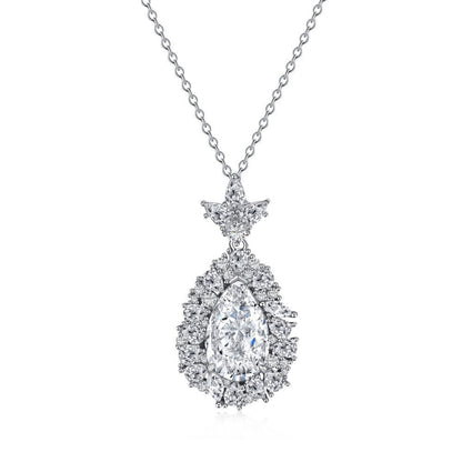 Glimmering Green Tear Necklace

