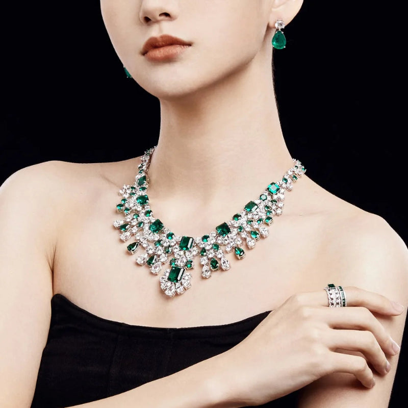 Symphony of Green Sparkle Necklace


