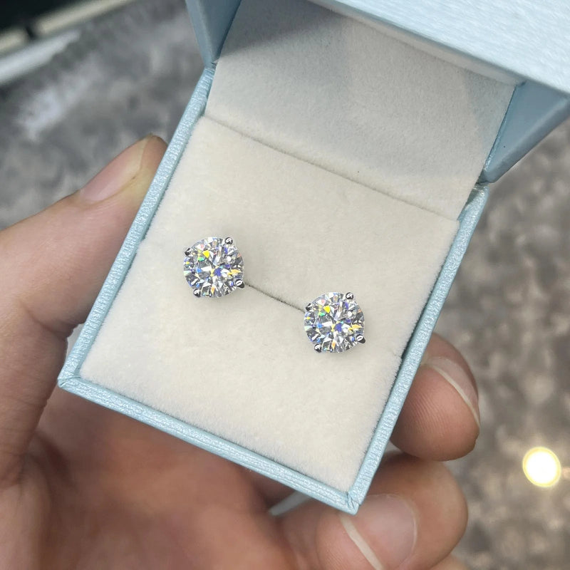 Elegant Moissanite Screw Studs
