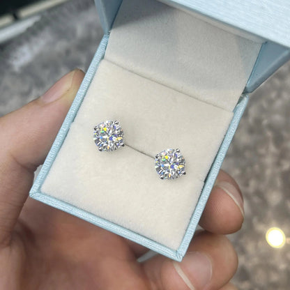 Elegant Moissanite Screw Studs
