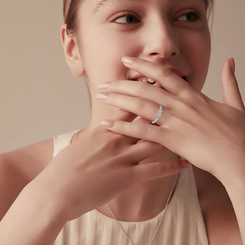 Glistening Moissanite Wedding Band

