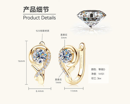 Exquisite Moissanite Pave Accented Hoops

