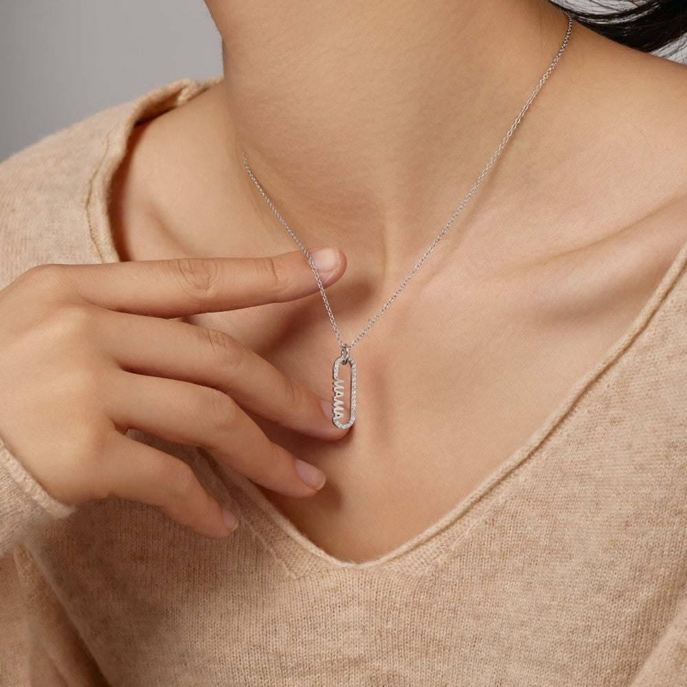 Everyday Paper Clip Pendant Necklace