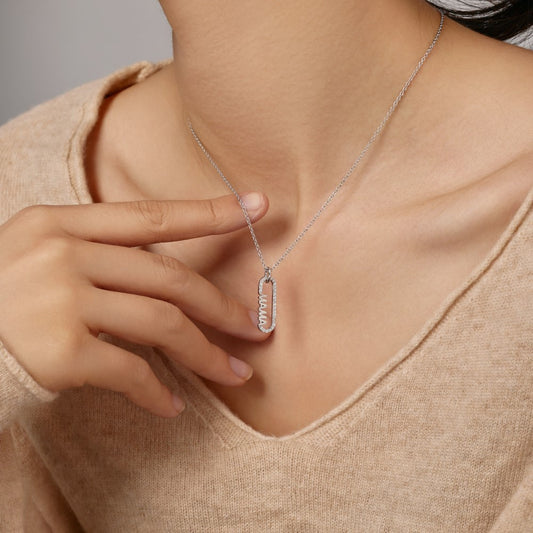 Everyday Paper Clip Pendant Necklace