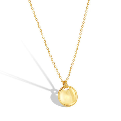 Lustrous Silver Circle Pendant


