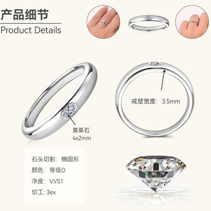 Timeless Classic Oval Moissanite Ring

