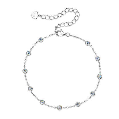 Adjustable Length Bezel Set Bracelet

