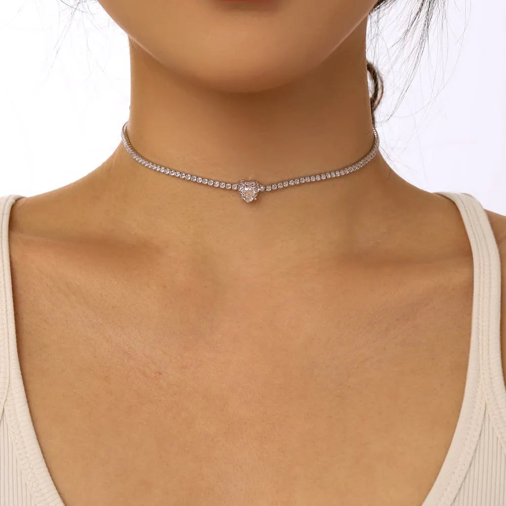 Show-Stopping Cubic Zirconia Tennis Necklace