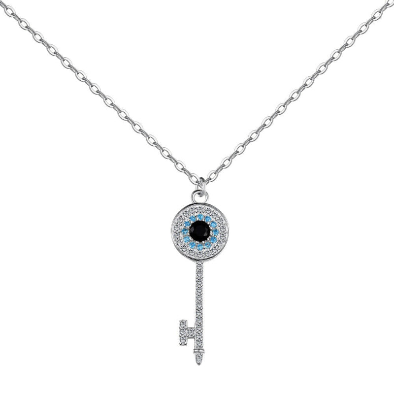 Silver Key to Protection Necklace

