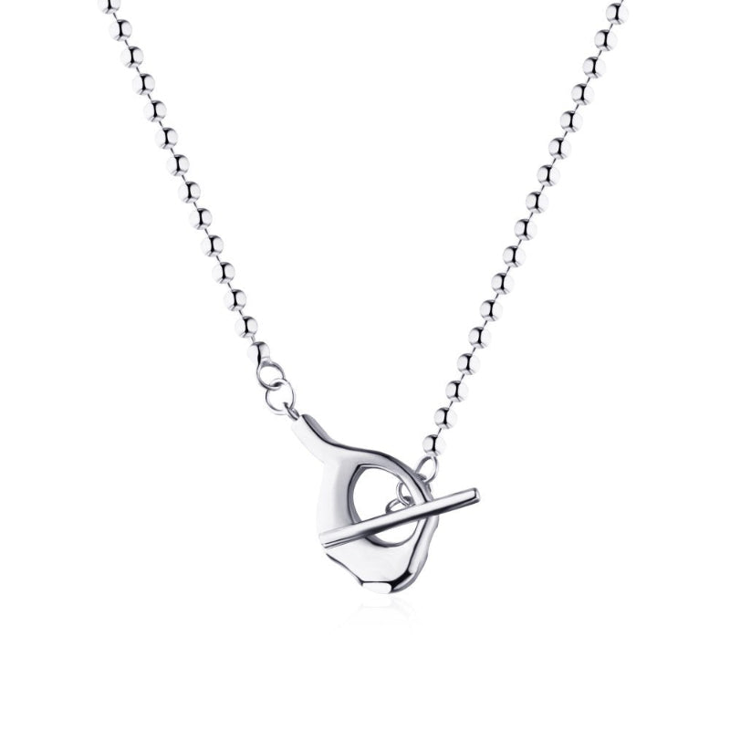 Gold Plated Toggle Necklace on a Satellite Chain

