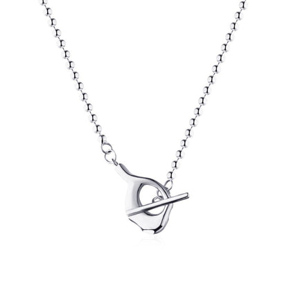 Gold Plated Toggle Necklace on a Satellite Chain

