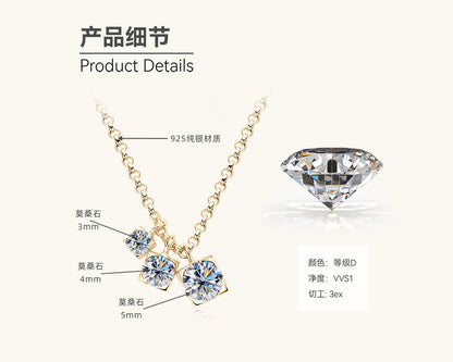 Classic Moissanite Diamond Simulant Drop Necklace

