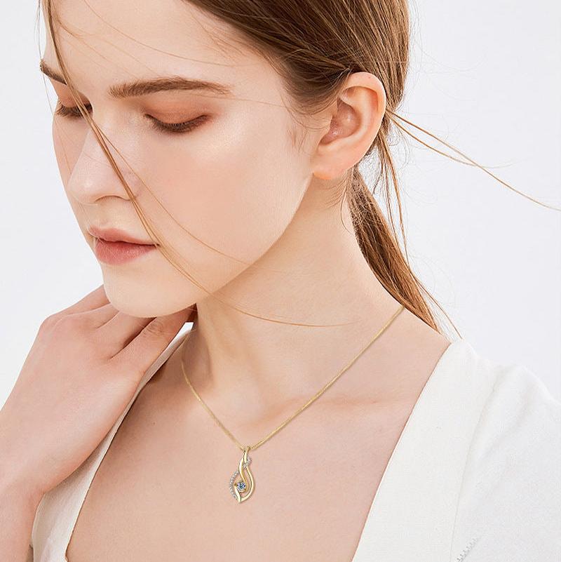 Timeless Swirl Diamond Simulant Necklace

